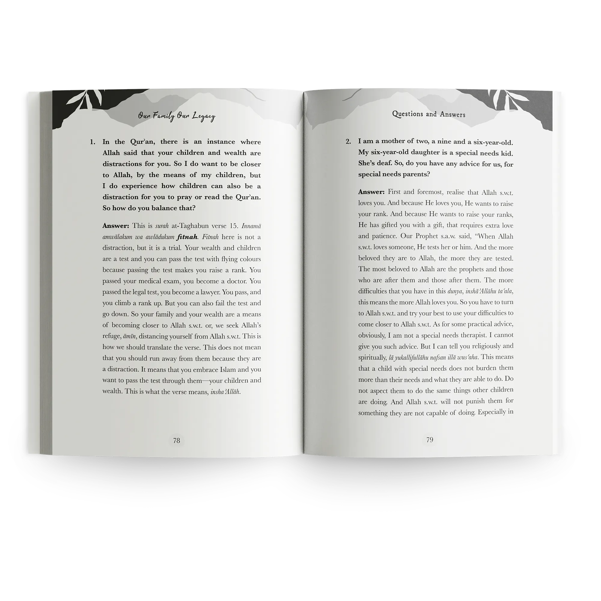 Our Family Our Legacy by Dr Yasir Qadhi